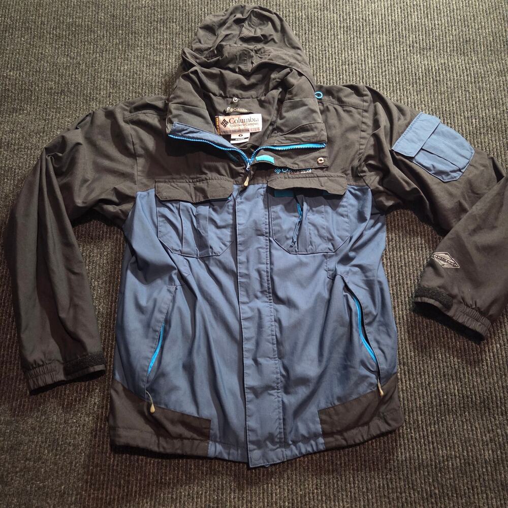 Columbia Field Gear Interchange Jacket Men's M Waterproof Blue-Black Utility